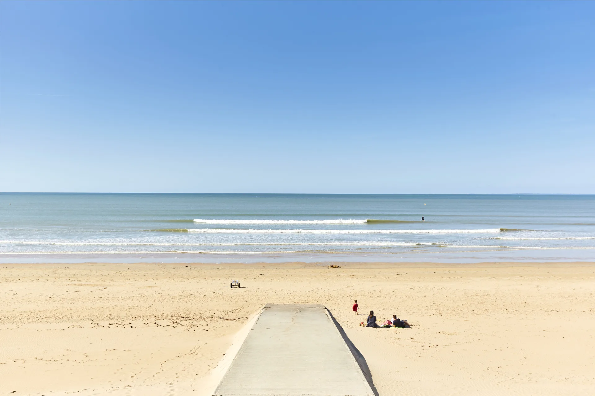 photo d'une cale de la plage de saint jean de monts