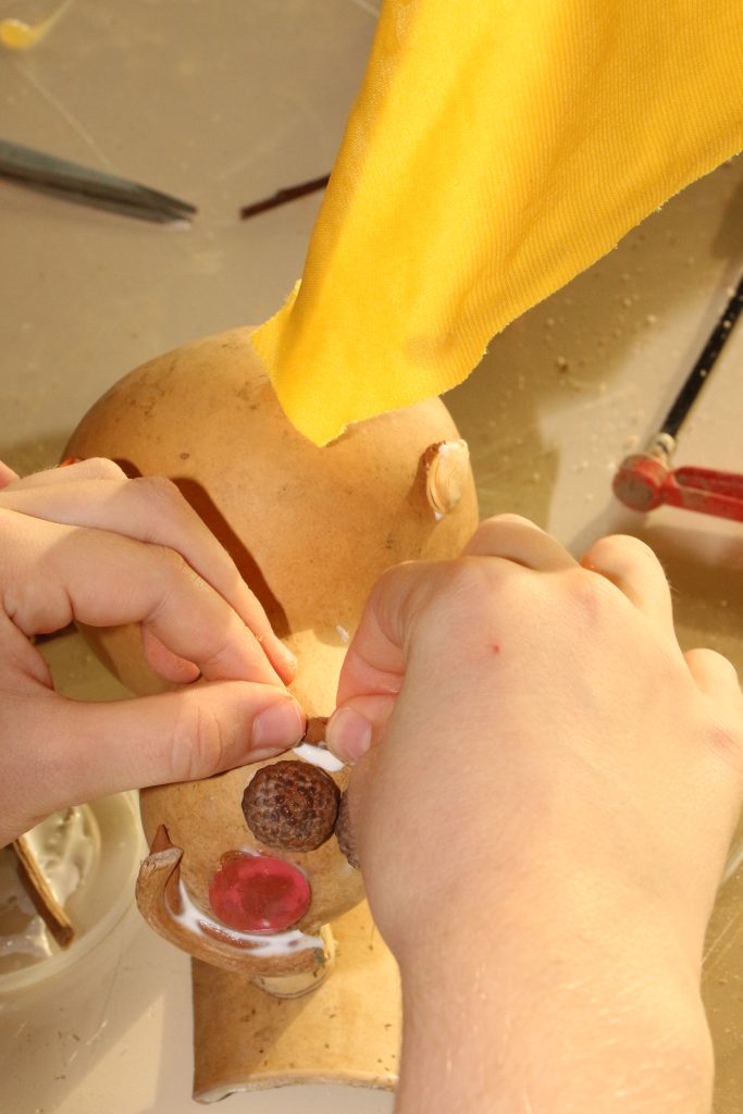 atelier de décoration de cucurbitacées pendant le festival Ci t'as la trouille à saint jean de monts