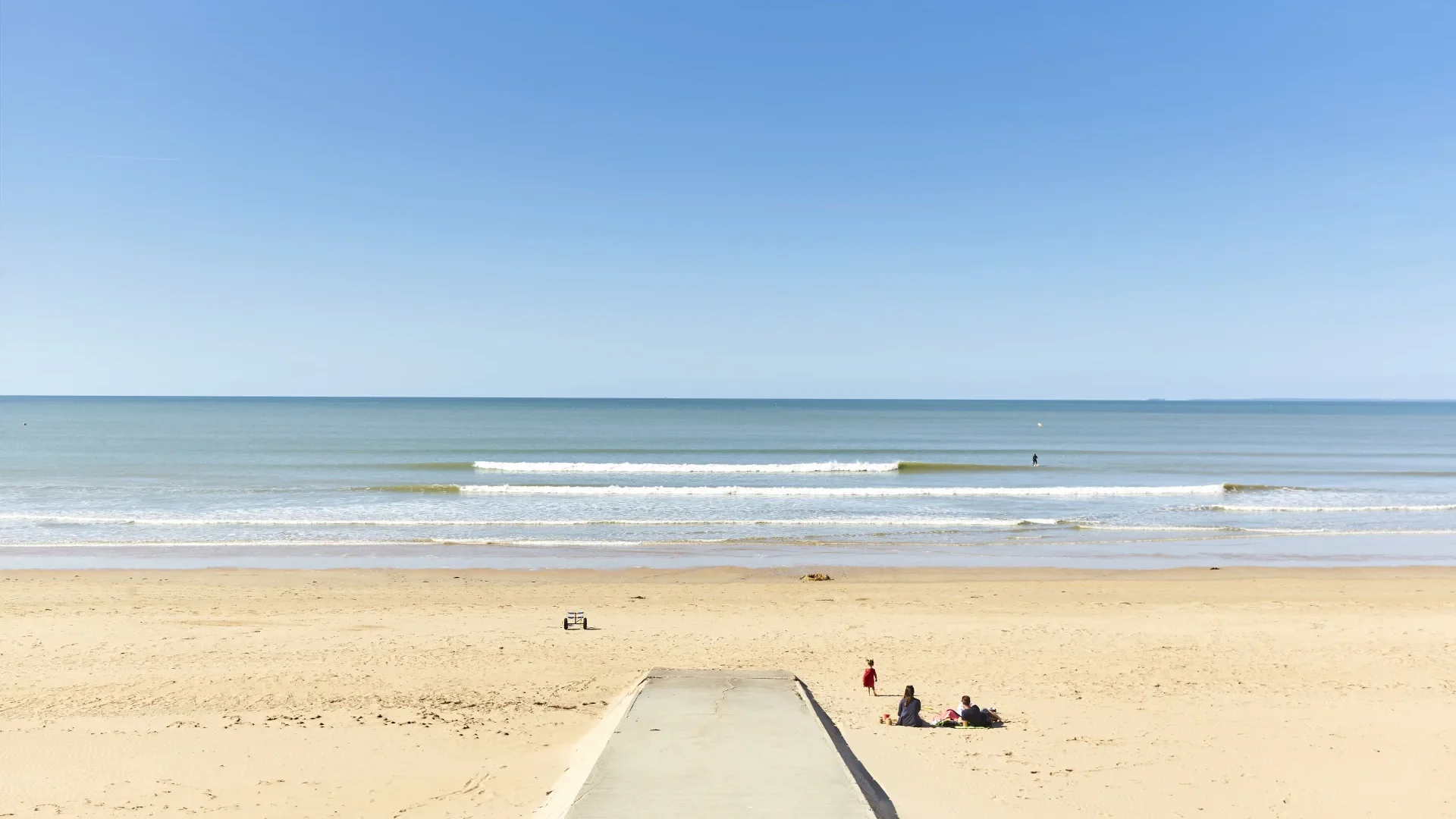 photo d'une cale de la plage de saint jean de monts