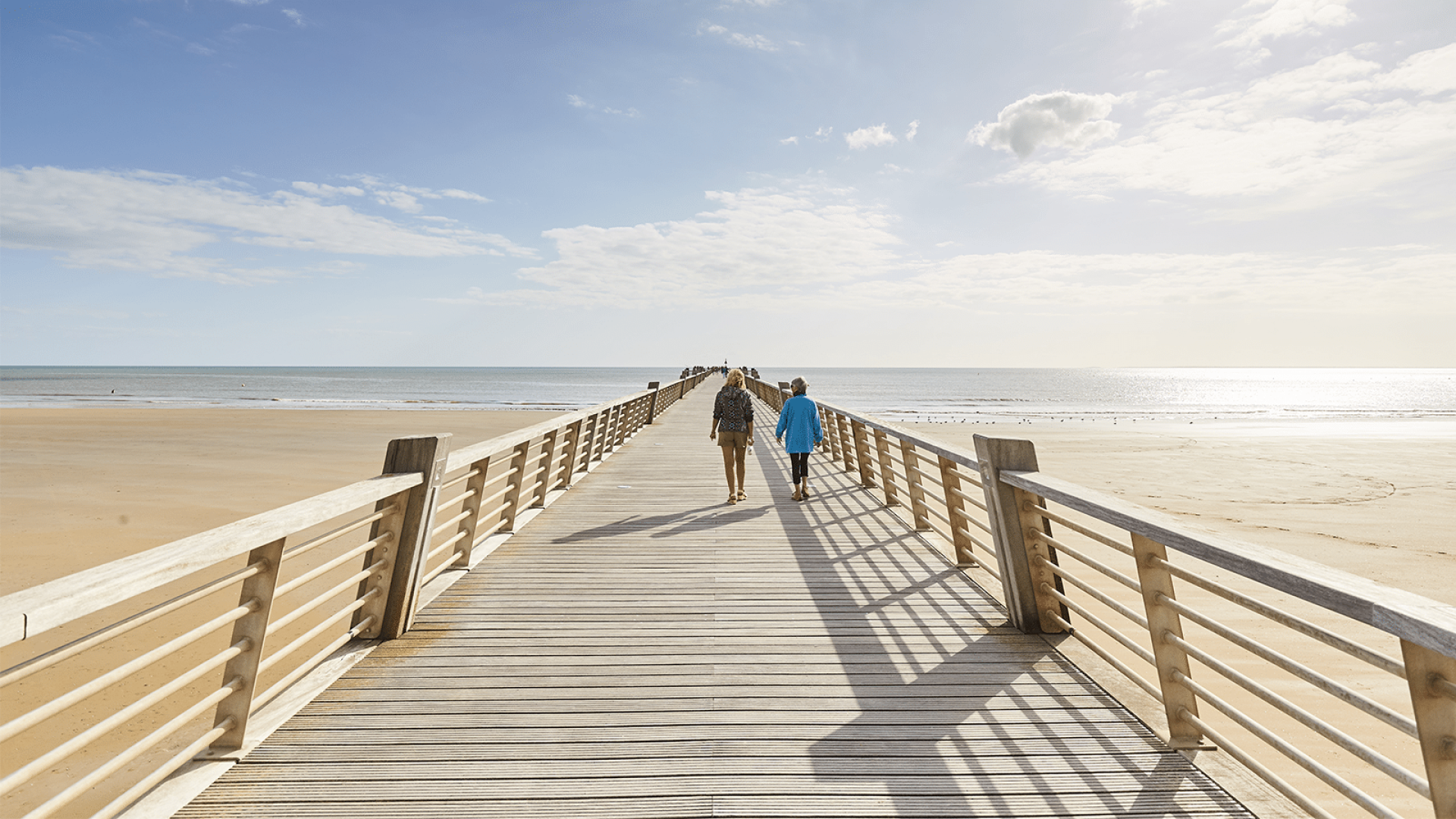 Spaziergang auf dem Pier in Saint Jean de Monts