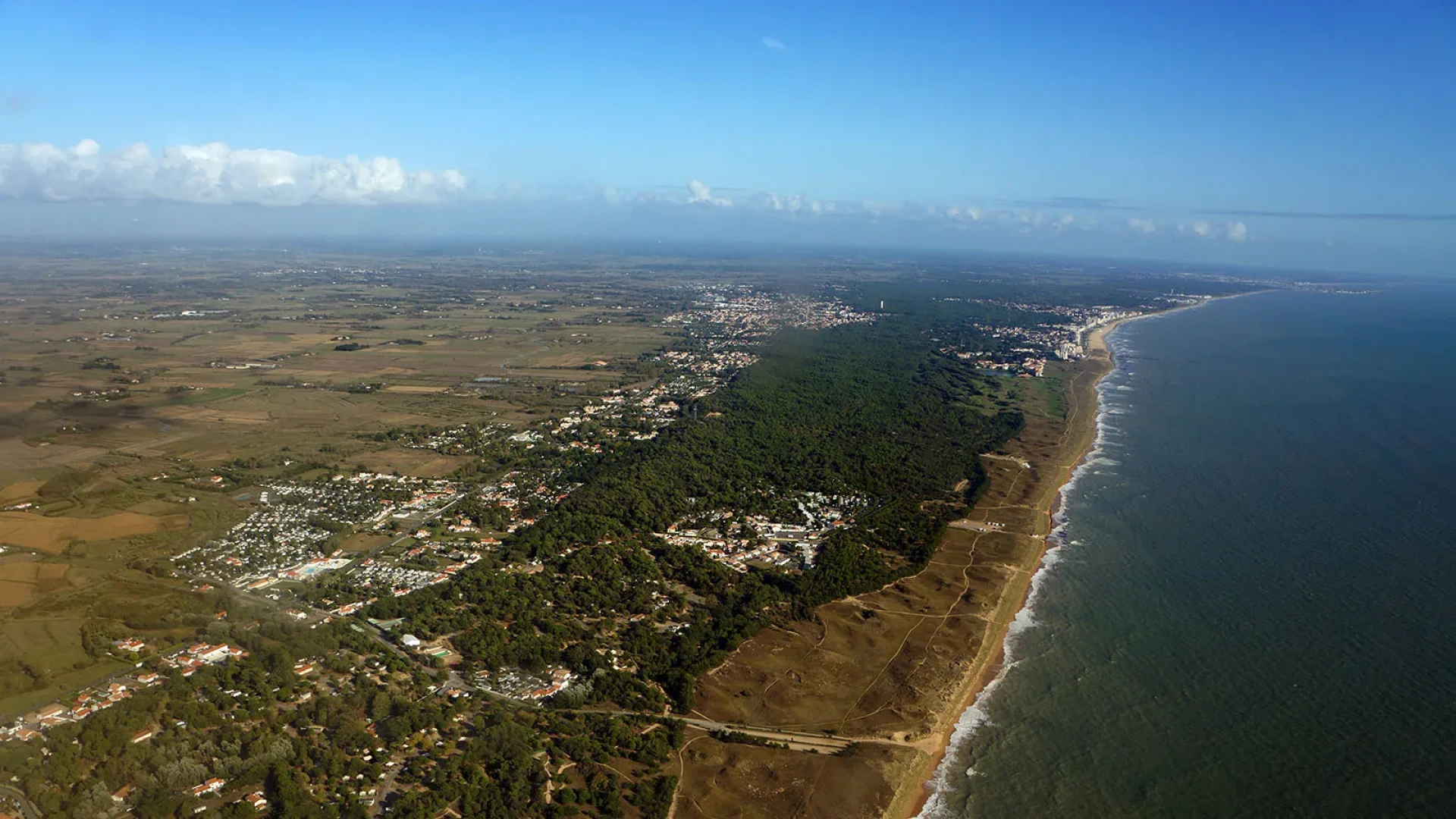 Vue du ciel sur le Pays de Saint Jean de Monts