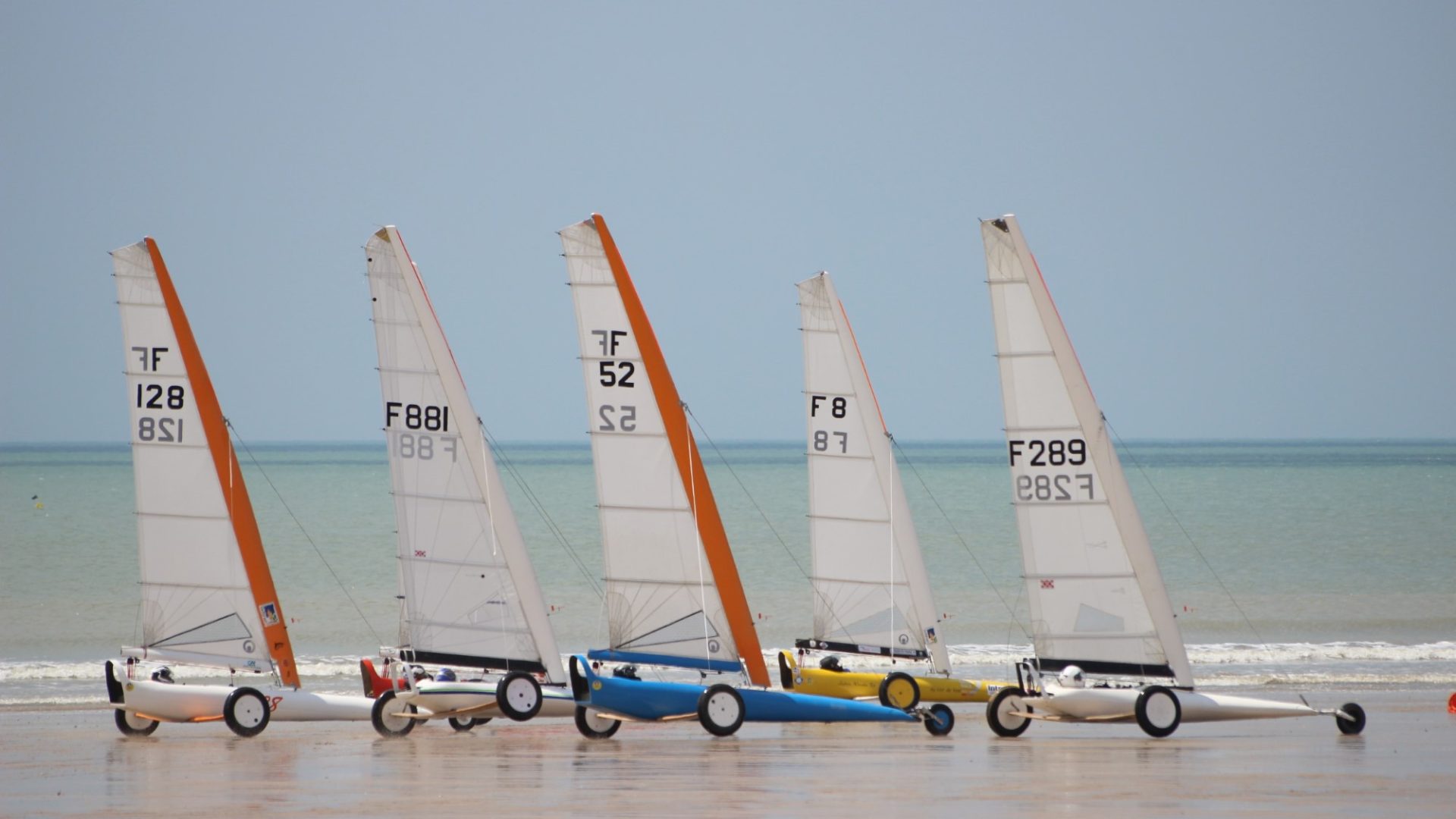 Photo de chars à voile sur les plages du Pays de Saint Jean de Monts